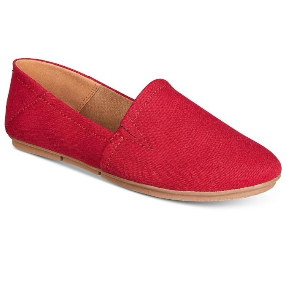 Style & Co 'NIXINE' Red Canvas Slip-On Casual Loafer Flats in Size 7.5 M